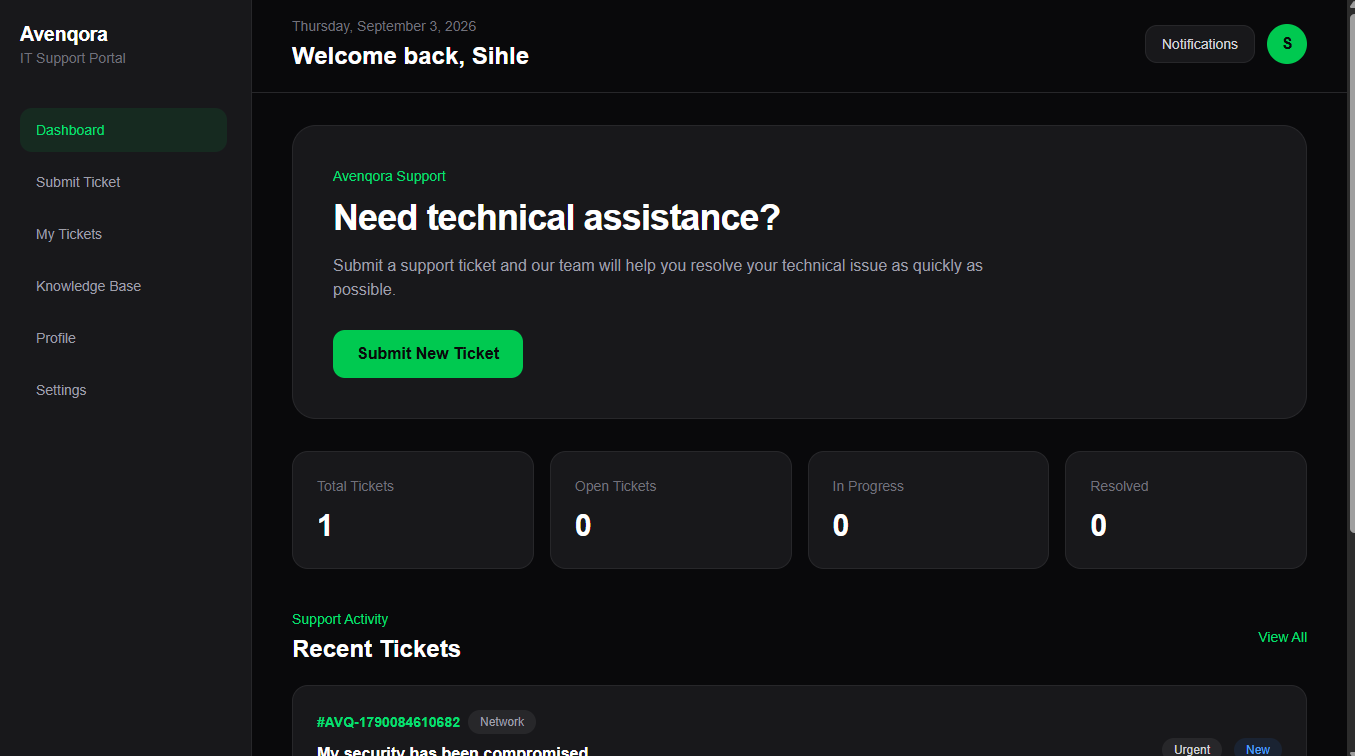IT Support Portal